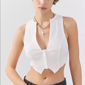 Urban outfitters NWT white cotton crop top